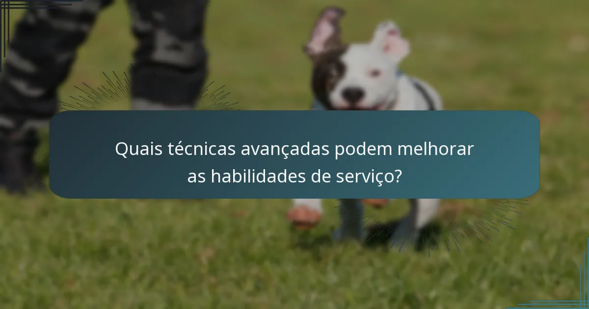 Quais técnicas avançadas podem melhorar as habilidades de serviço?